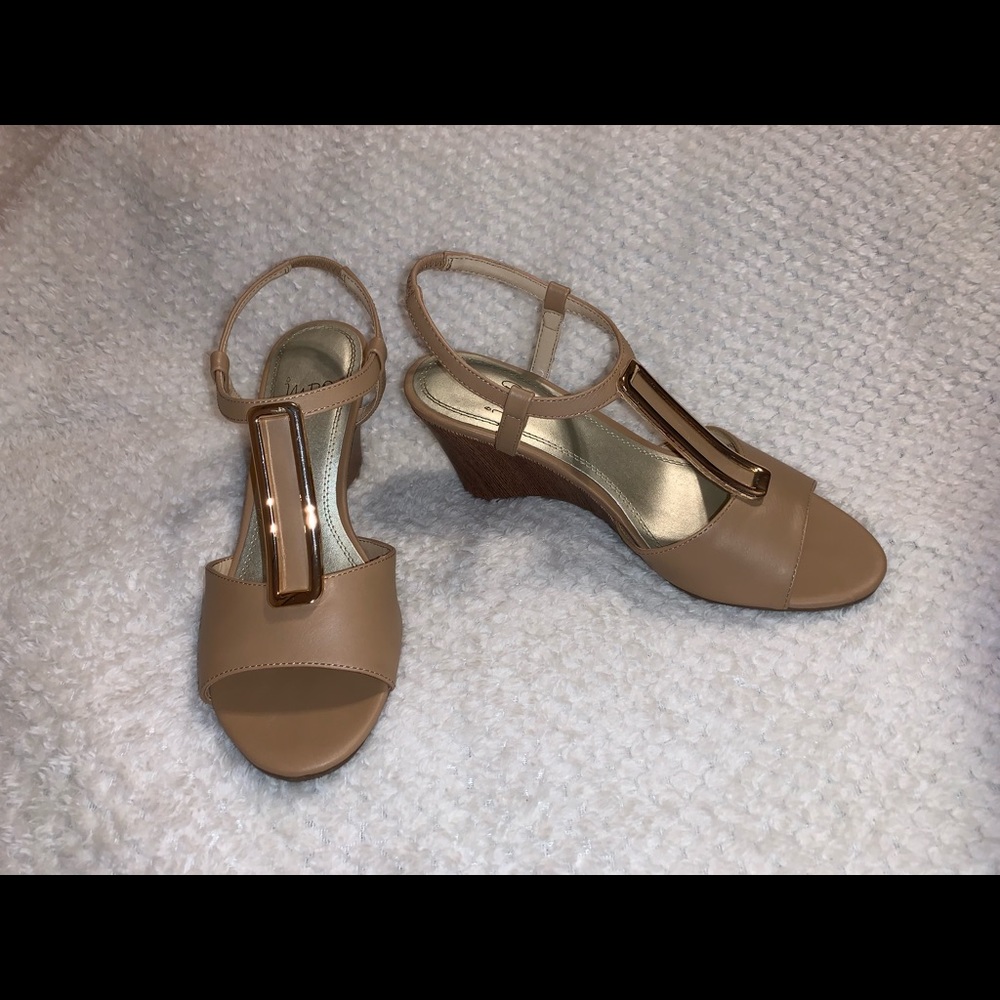 Impo Brand Nude Wedges